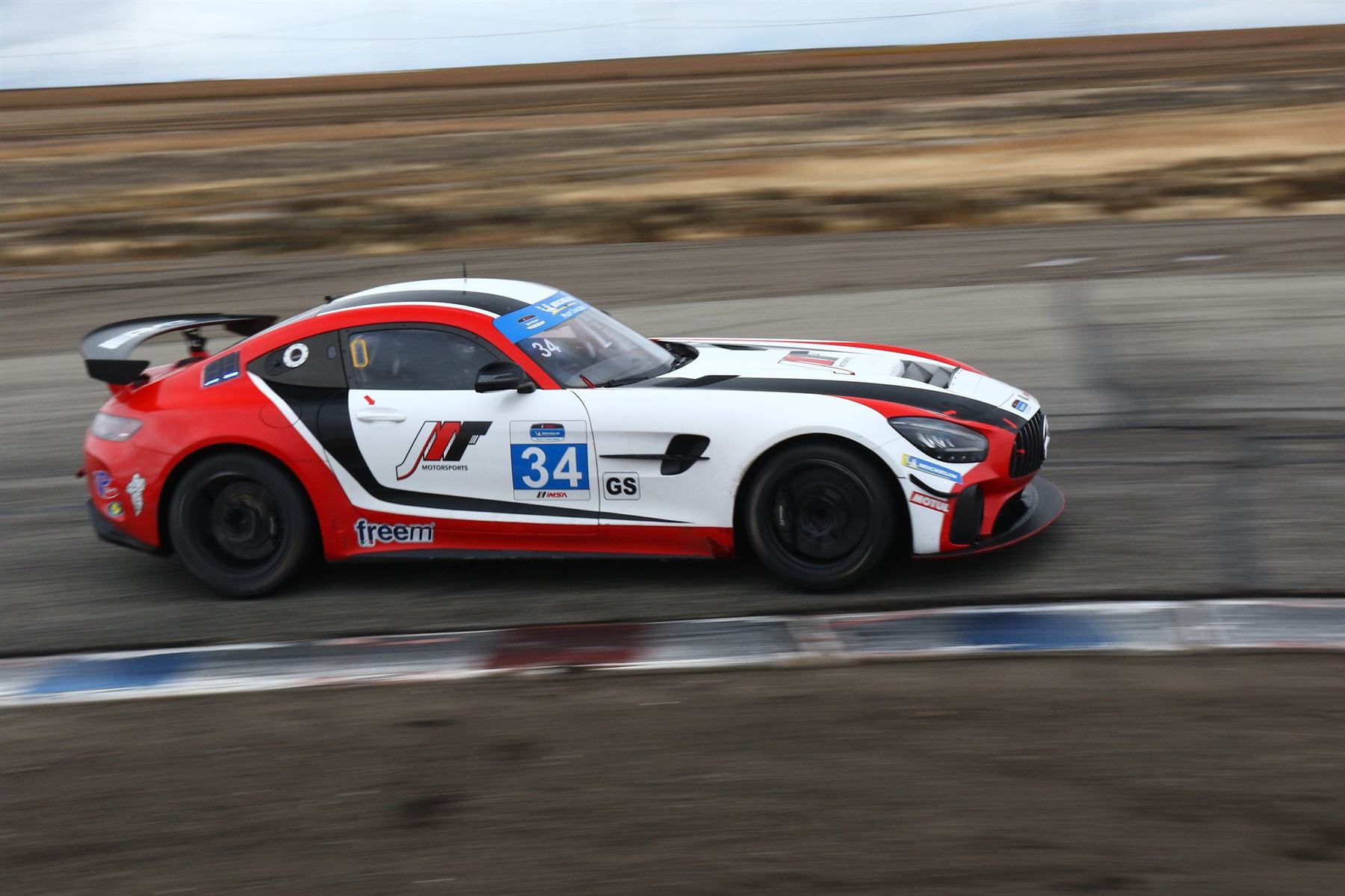 Christian Valverde's Mercedes-AMG GT4 on track
