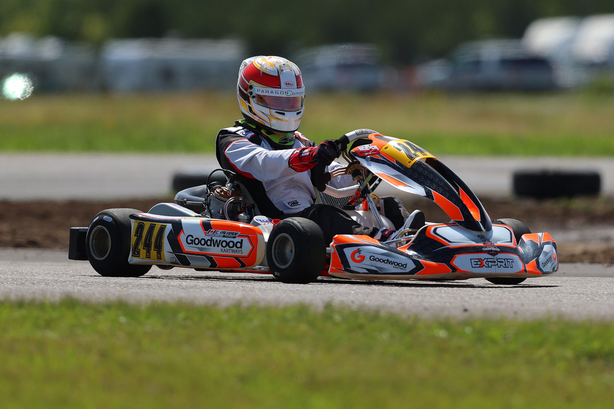 Christian Valverde karting at Goodwood Kartways