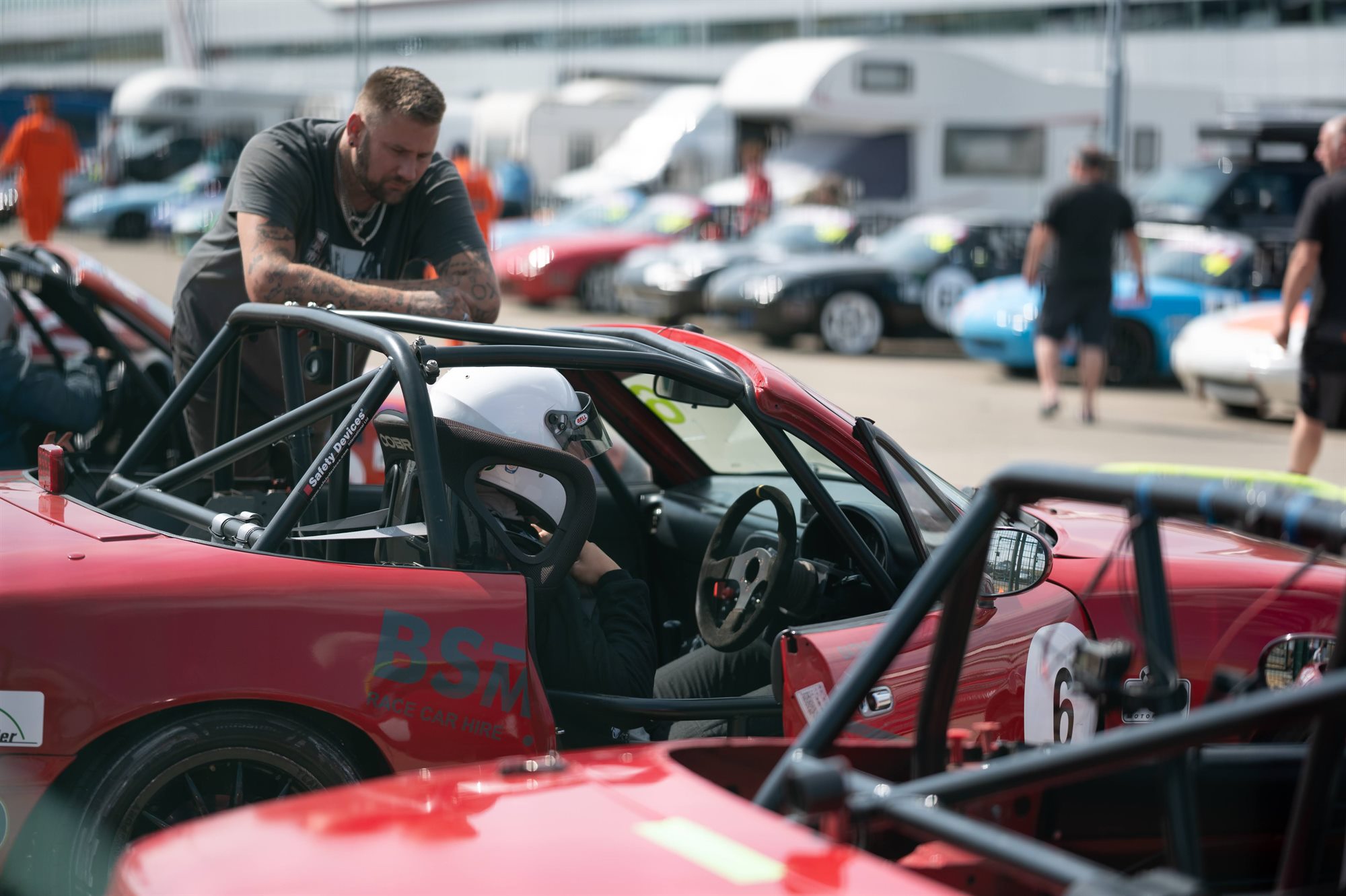 Christian Valverde in the assembly area, Silverstone