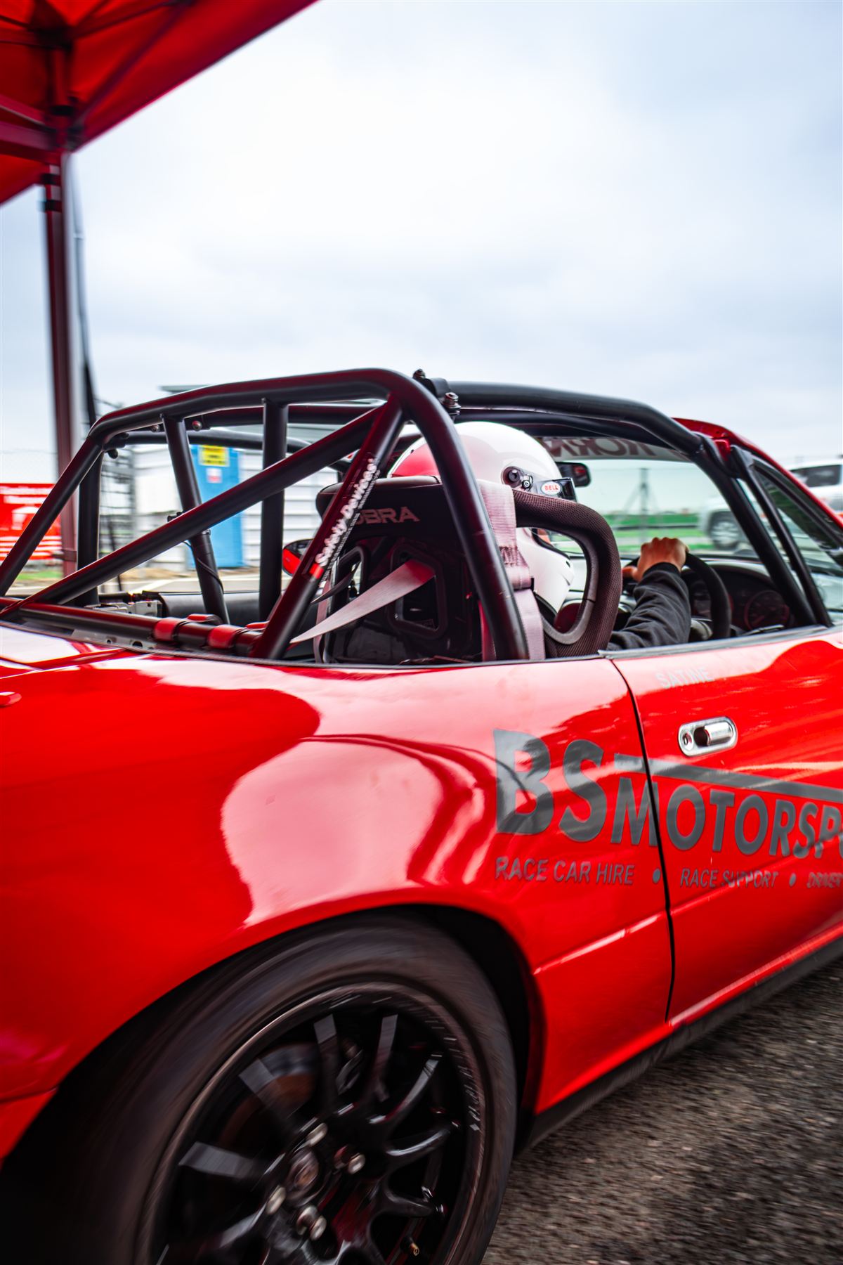 Christian Valverde leaving the pits, Snetterton